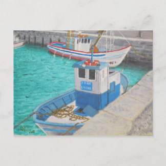 Cartão Postal Barcos de Pesca - Espanha Tarifa