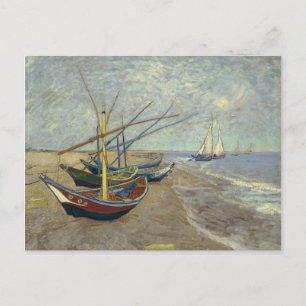 Cartão Postal Barcos de pesca na praia