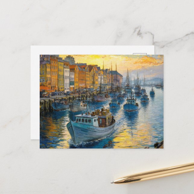 Cartão Postal Barcos De Pesca Que Saem Do Porto, Claude Monet, S (Frente/Verso In Situ)