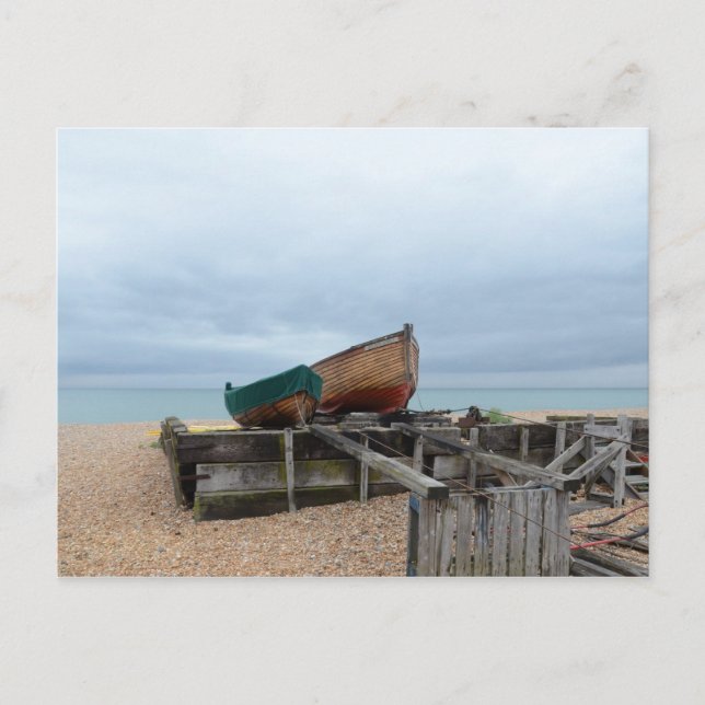 Cartão Postal Barcos de Pesca Tradicionais Abertos (Frente)