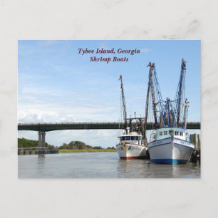 Cartão Postal Barcos de pesca Tybee Island Georgia