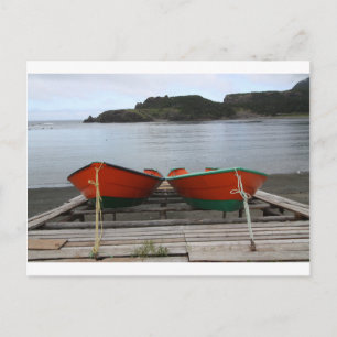 Cartão Postal Barcos de Terra Nova Bonitos