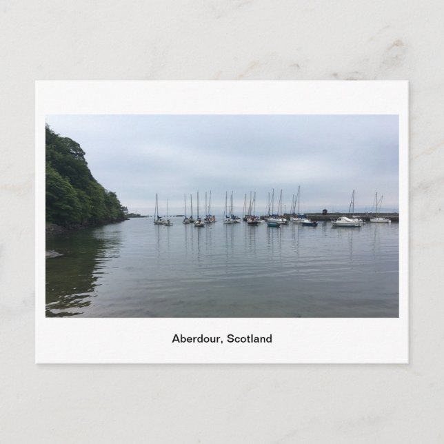 Cartão Postal Barcos em Aberdour Harbor (Frente)