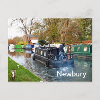 Cartão Postal Barcos em Newbury