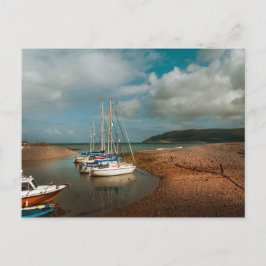 Cartão Postal Barcos em Porlock Weir em Somerset