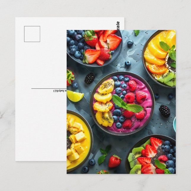 Cartão Postal Barcos lisos, Posto (Frente/Verso)