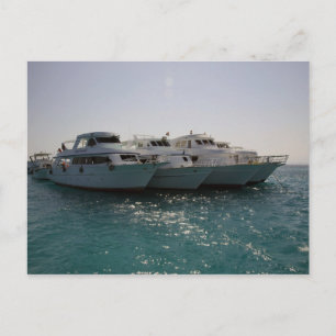 Cartão Postal barcos mergulhados