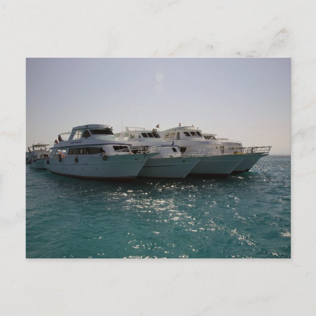 Cartão Postal barcos mergulhados (Frente)