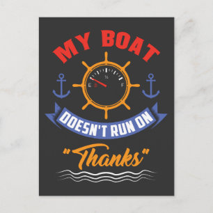 Cartão Postal Barcos - Meu Barco Não Funciona Com Obrigado