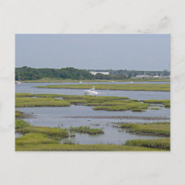 Cartão Postal Barcos no Lago