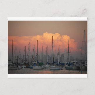 Cartão Postal Barcos no porto