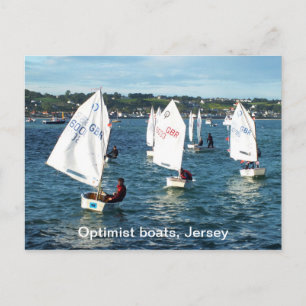 Cartão Postal Barcos otimistas em Jersey