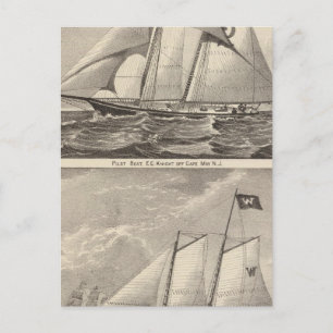 Cartão Postal Barcos-piloto EG Knight e Whilldin