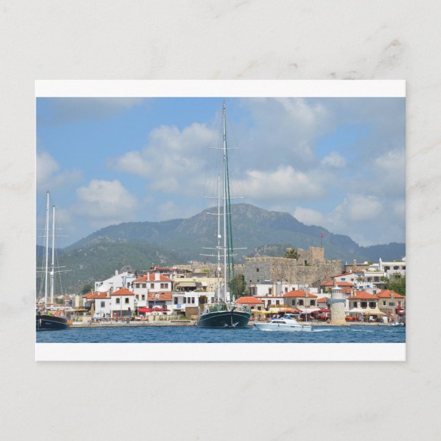 Cartão Postal Barcos Turísticos Na Turquia (Frente)