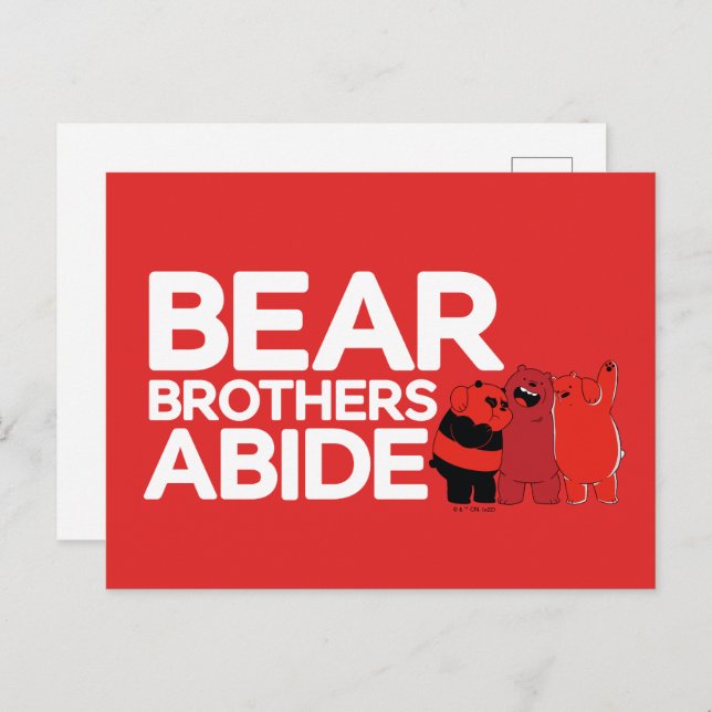 Cartão Postal Bare Bears - Bear Brothers Abide (Frente/Verso)