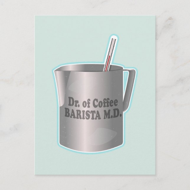 Cartão Postal Barista fazer de café (Frente)