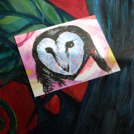 Cartão Postal Barn Owl Art