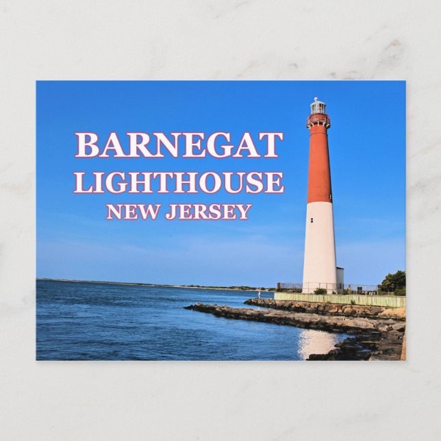 Cartão Postal Barnegat Lighthouse, Cartão-postal de Nova Jersey (Frente)