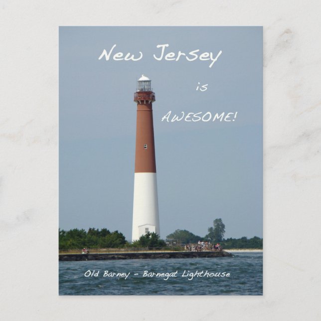 Cartão Postal Barnegat Lighthouse Long Beach Island New Jersey (Frente)