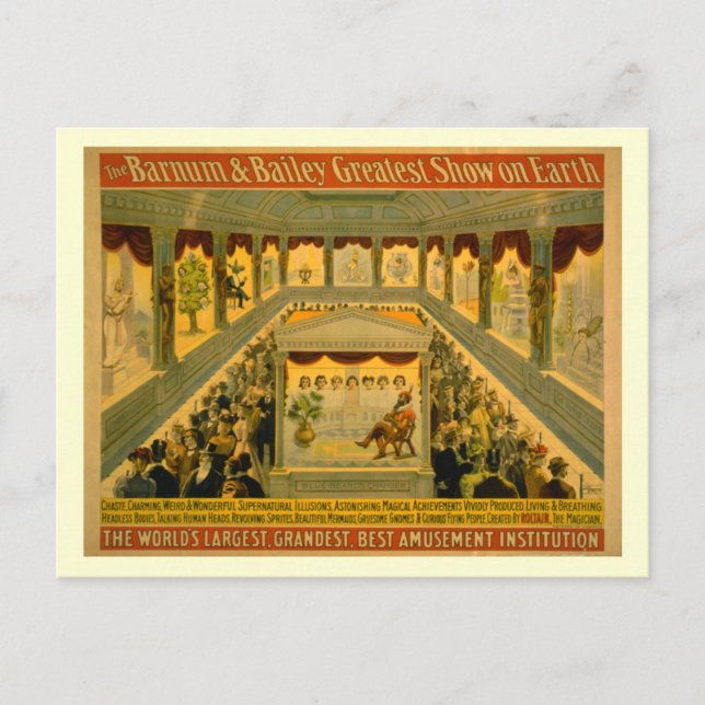 Cartão Postal Barnum & Bailey Circus Poster (Frente)