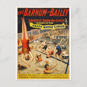 Cartão Postal Barnum & Bailey Grande Show na Terra