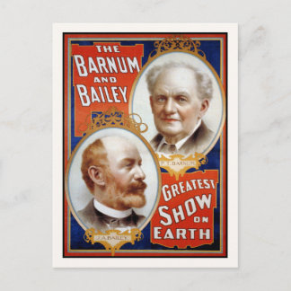 Cartão Postal Barnum & Bailey Grande Show na Terra