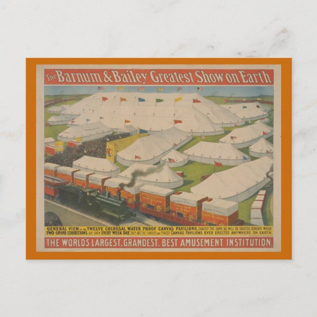 Cartão Postal Barnum e Bailey Circus Poster (Frente)
