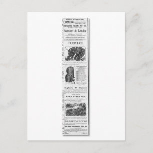 Cartão Postal Barnum & London Moral Mostra Anúncio