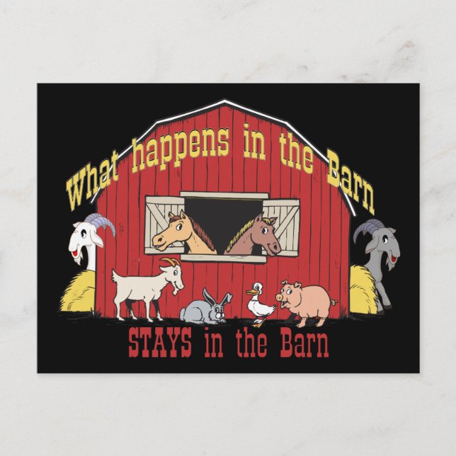 Cartão Postal Barnyard Goat (Frente)