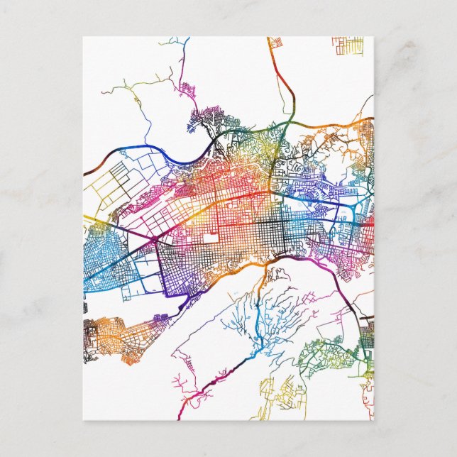 Cartão Postal Barquisimeto Venezuela City Map (Frente)