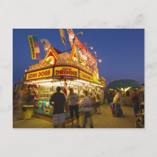 Cartão Postal Barraca de comida na Northwest Montana Fair em