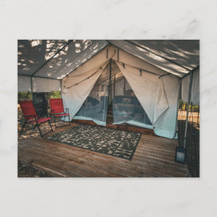 Cartão Postal Barraca de Glamping Aconchegante Férias em Família