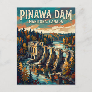 Cartão Postal Barragem de Pinawa Canadá