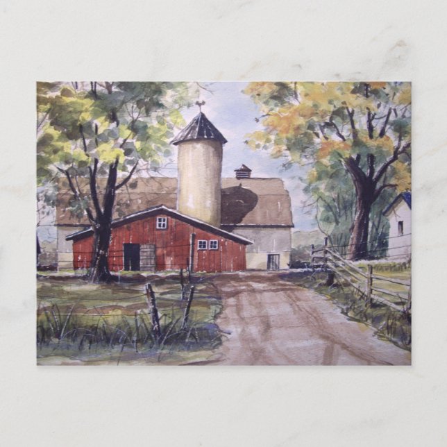 Cartão Postal Barragem no final do Cartão-postal de Driveway (Frente)