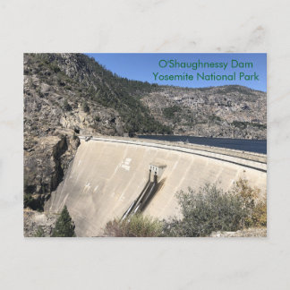 Cartão Postal Barragem O'Shaughnessy de Hetch Hetchy em Yosemite