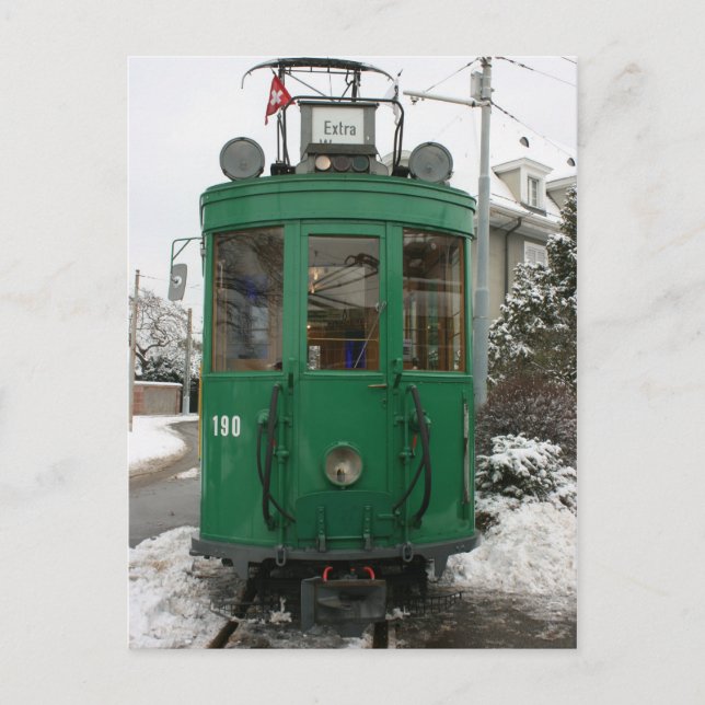 Cartão Postal Barragens suíças no depósito BVB M-Parc, Basileia (Frente)