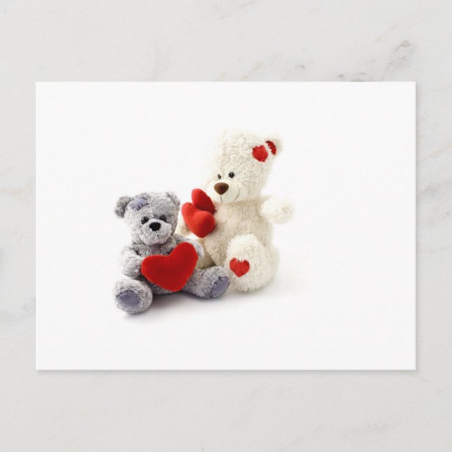 CARTÃO POSTAL BARRAS DE TEDDY E CORAÇÕES DE AMOR (Frente)