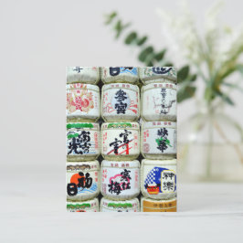 Cartão Postal Barris de Sake do Santuário de Ise, Japão