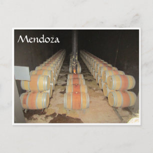 Cartão Postal barris de vinho da mendoza