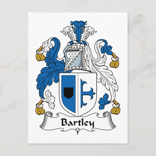 Cartão Postal Bartley Family Crest (Frente)