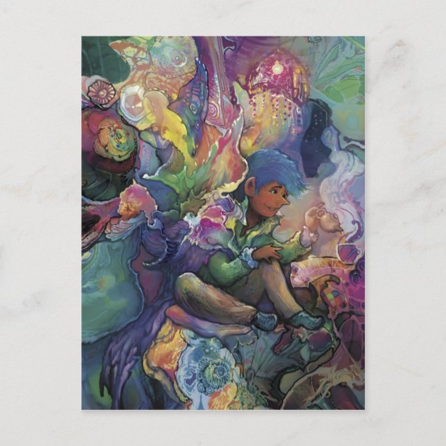 Cartão Postal Bartok toma chá~~~~ (Frente)