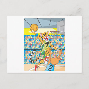 Cartão Postal Basball Slam Dunk por Tiger, Guardado por uma Rapo