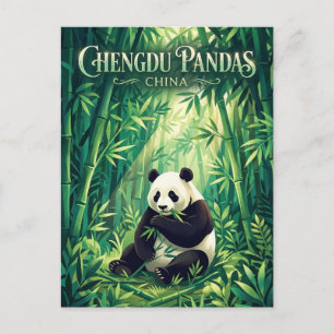 Cartão Postal Base de Pesquisa de Chengdu para Criação de Pandas