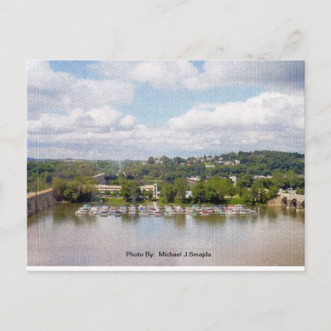 Cartão Postal Base de Seaplane do Rio Susquehanna (Frente)