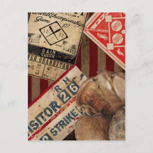 Cartão Postal Baseball Antigo