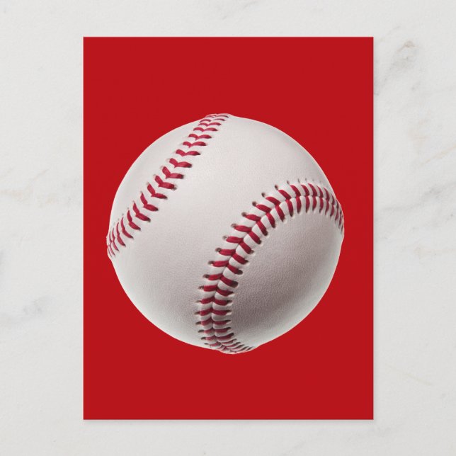 Cartão Postal Baseball - Bolas de Modelo de esportes em vermelho (Frente)