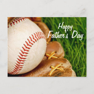 Cartão Postal Baseball com Dia de os pais Feliz de Luva