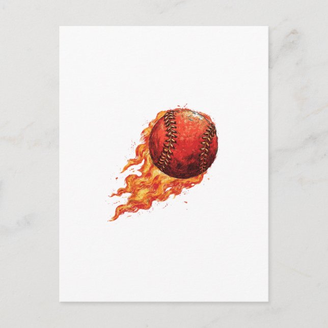 Cartão Postal Baseball de Fogo  (Frente)
