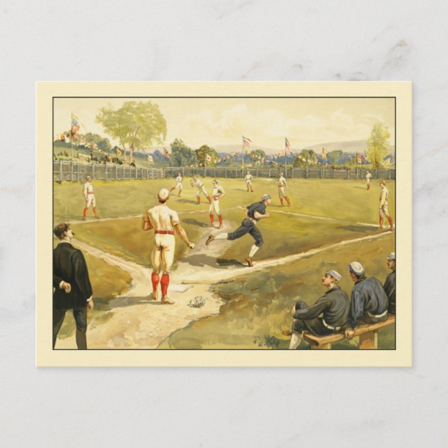 Cartão Postal Baseball de Henry Sandham (Frente)