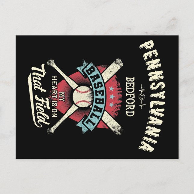 Cartão Postal Baseball de Pensilvânia Bedford (Frente)